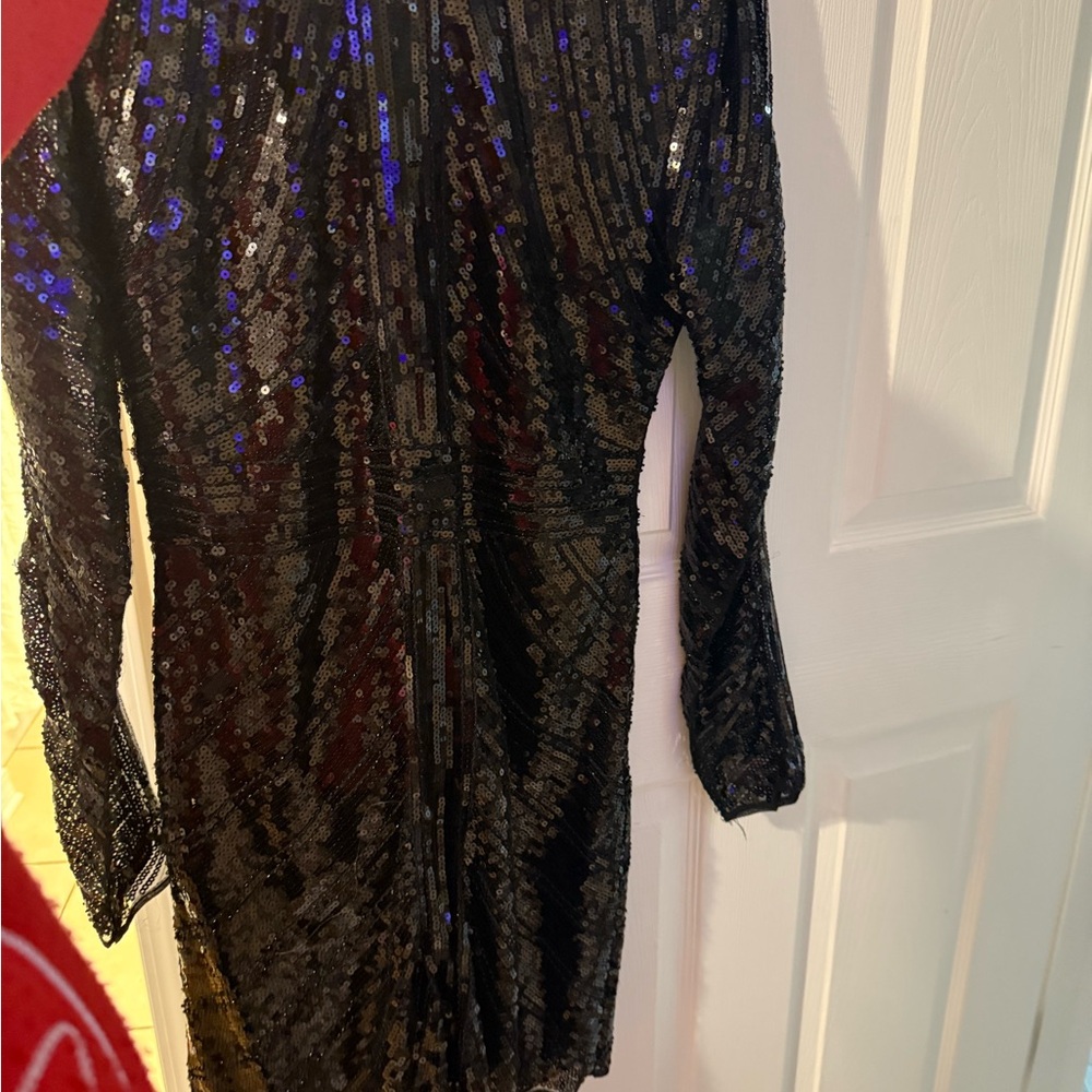 Sequin Long Sleeve Dress